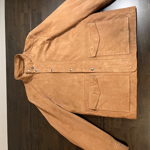 Saks Fifth Avenue Western Style Goat Suede Jacket, Men's Large